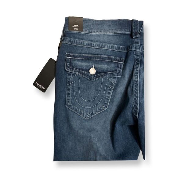 True Religion Rocco Relaxed Skinny Flap Denim Jeans    - Picture 10 of 11